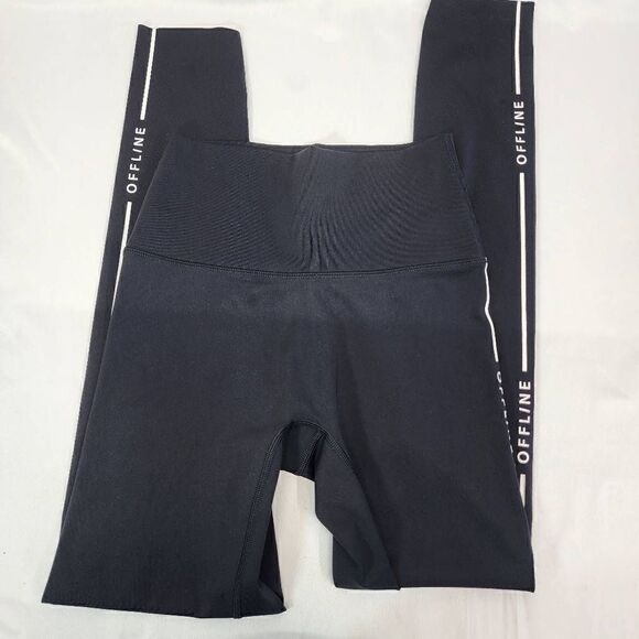 Offline Aerie Black Logo Goals 7/8 Hi-Rise Leggings Size S - Picture 6 of 9